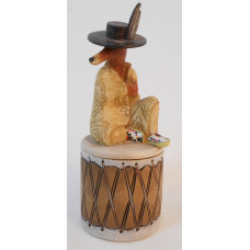 Coyote Trickster On Drum