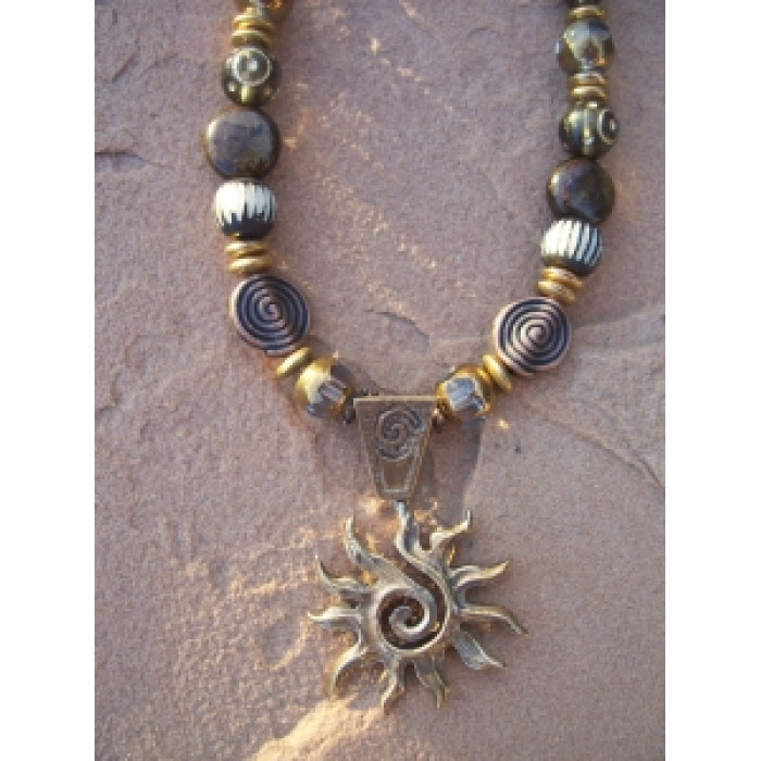 Bronze Sun Necklace