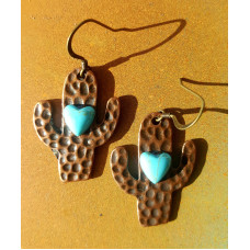 Copper Cactus Earrings