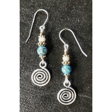 Silver Spiral Earrings