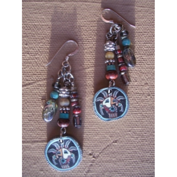 Fimo indian spirit earrings